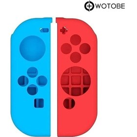 Resim Nintendo Switch Silikon Koruyucu Kılıf Kırmızı-mavi 