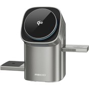 Resim Recci RW05 Qi2 Şarj Teknolojili 3in1 Kablosuz Şarj Standı Telefon&akıllı Saat&kulaklık Uyumlu 15W 