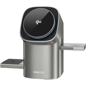 Resim Recci RW05 Qi2 Şarj Teknolojili 3in1 Kablosuz Şarj Standı Telefon&akıllı Saat&kulaklık Uyumlu 15W 