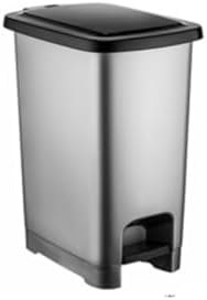 Resim Pedallı Çöp Kovası, Banyo Ve Mutfak Çöp Kovası 60 Lt Gri 