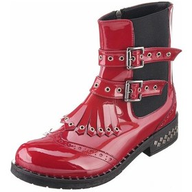 Resim 41-42-43-44 Numara M.f1825 Rugan Kırmızı Sıcak Astar Kauçuk Esnek Taban Şık Tasarım Özel Seri Büyük Numara Kadın Bot Kırmızı Rugan 