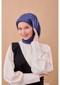 Resim Silk Home Shiny Eşarp 75012-25 Parlament Mavisi 
