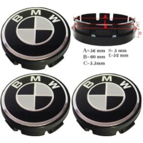 Resim Bmw Siyah Jant Kapağı 3a 3d 3abs 