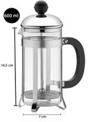 Resim VODİNOX 600 ml Paslanmaz Çelik French Press - Kahve & Bitki Çayı Demleme Aparatı Endüstriyel 