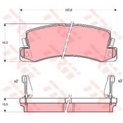 Resim TRW GDB1168 Fren Balatası Arka Camry 86-99 Celıca 