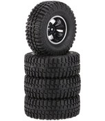Resim Yunboo Ax-3020c 1.9 İnç Gümüş Kaykay Araba Lastik Seti - 4 Adet, Yüksek Tutuş, 1/10 Rc Rock Crawler İçin Uygun D90, Scx10, Cc01 