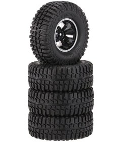 Resim Yunboo Ax-3020c 1.9 İnç Gümüş Kaykay Araba Lastik Seti - 4 Adet, Yüksek Tutuş, 1/10 Rc Rock Crawler İçin Uygun D90, Scx10, Cc01 