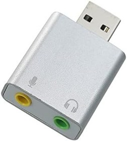 Resim Cankypu USB Harici Ses Kartı 7.1 USB - 3.5mm krofon Adaptörü Ses Kartı krofon ı Stereo PC Laptop için Sürücüsüz 