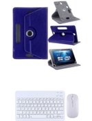 Resim corcishop Hometech Gtx Jaculus 10.4'' Kılıf Uyumlu Standlı Kablosuz Bluetooth Klavye Mouse Set 