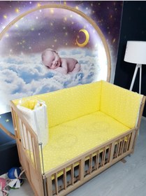 Resim bebek_iklimi 60x120 Bebek Beşik Korumalık Seti Yıldız Desen 4 Parça 