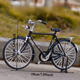 Resim DIY Montaj Bisiklet Simülasyon Modeli - Krom Detaylı Siyah, 45.72cm Çerçeve & 20.07cm Tekerlekler, Sağlam Metal Yapı Ev/Ofis Dekoru için, Koleksiyoncu Sergisi, Hobi Projesi - Model Yapımı ve Hobi Geliştirme, Bisiklet Dekorasyonu, Koleksiyon Parçası, Gerçekçi Bisiklet Tasarımı, Metallik Bitiş 