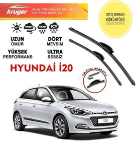 Resim KRUGER Hyundai I20 Ön Cam Muz Muz Silecek Takımı 1.2 1.4 Motor Araca Özel . Aparat (2008 - 2018) 