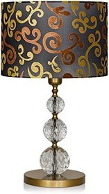 Resim MİNİMAL E-TİCARET & BİLGİ TEKNOLOJİLERİ Exclusive Gold Glass Abajur (Spiral Siyah) 