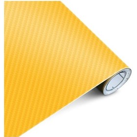 Resim Sarı-20x127cm-3d Renkli Karbon Fiber Etiket Rulo Streç Film Araba Motosiklet Evrensel Dıy Styling Vinil Çıkartması 30cm 