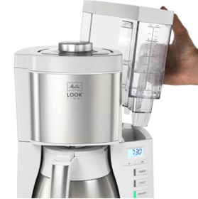 Resim melitta Look V Therm Tımer (termoslu & Zaman Ayarlı) Filtre Kahve Makinesi Beyaz 