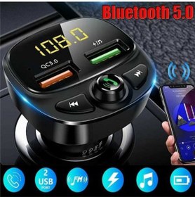 Resim Createtech Usb Şarj Şarj Noktalı Netliğinde Kristal Kablosuz Çoklu Cihazı Cihazı Çift Bluetooth Bağlantı Bağla Araç Araç 5.0 46403873 12v/24v Tn 