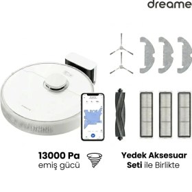 Resim Dreame F10 Premium 13.000 Pa Emiş Gücü Lidar Navigasyon Islak ve Kuru Temizlik Robot Süpürge 