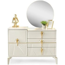 Resim Bükreş Şifonyer-makyaj Masası-ışıklı Aynalı-mdf-aytaşı-ücretsiz N 