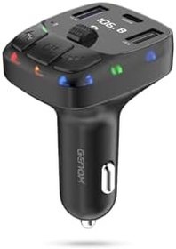 Resim Bluetooth FM Transmitter 5.3 Araç İçi Şarj Cihazı 30W PD LED Işıklı, 028GNXY04 