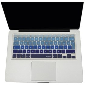 Resim Apple Uyumlu MacBook Air Pro Klavye Koruyucu Türkçe Q Ombre Eski Usb Li Model 2008/2017 Yılı İle Lacivert Mavi 