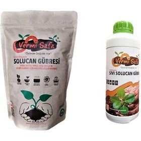 Resim Vermisafa Organik Solucan Gübresi 1 KG Katı + 1 L Sıvı 