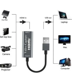 Resim Bastore HDMI Video Capture Ezcap USB Video Capture HDMI Kaydedici Yakalama Kartı 