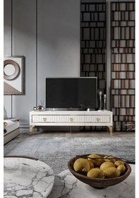 Resim 180 CM KLAS MDF MEBRAN KAPAK EKRU GOLD 