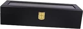 Resim GAXIRE 6 Box Watch Box Glass Display Box Wooden Watch Wooden Jewelry Watch Box With Pillow Classic Watch Case Display Organizer Black Box For Watch Mücevher Kutusu Saat Ambalaj Kutusu 