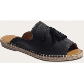 Resim Bueno Shoes Deri Siyah Kadın Düz Terlik 
