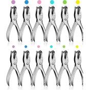 Resim Driftwood 12'li Paket 1 Delik Delgeç 1/4 ve 1/8 Inç Tek Delik Delgeç Metal 5 Sayfa Kapasiteli Tek Delik Delgeç Seti Kağıt Delgeçleri (Yurt Dışından) 
