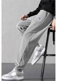 Resim Genius Store Polar Kumaş Oversize Erkek Eşofman Altı Gri 