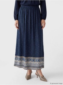 Resim LC Waikiki TexX Store Kalitesi Beli Lastikli Desenli Belmando Kloş Etek 