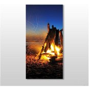 Resim Sahil Ve Ateş Kanvas Tablo 100x150cm 