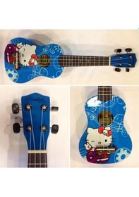 Resim Hello Kıty Resimli Soprano Ukulele Gitar-Farklı Model 