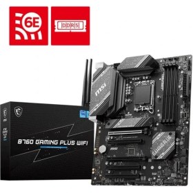 Resim MSI Msı B760 Gamıng Plus Wıfı Ddr5 6800MHZ 1xhdmı 1xdp 2xm.2 USB 3.2 Atx 1700P (12. / 13. ve 14. Nesil Işlemci Uyumlu) 