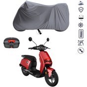 Resim Honda Kinetix Dx Arka Çanta Uyumlu Motosiklet Branda Su Geçirmez Motor Branda 