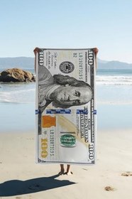 Resim Dijital Baskı Plaj Deniz Havlusu Dolar Desenli Peştamal HVL0103 