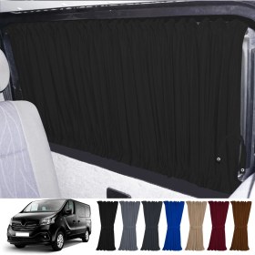 Resim Oto Pandami Renault Trafic 2015+ Uyumlu Siyah Raylı Oto Perde Takımı 