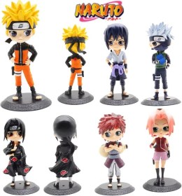 Resim Naruto Shippuden 6'lı Anime Manga Figür Seti Uzumaki Kakashi İtachi Sakura Sasuke Bir Arada 15 Cm. Naruto - Bandai 