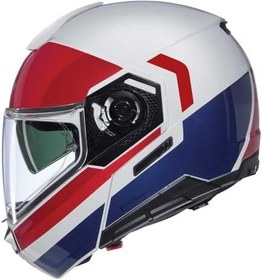 Resim Nolan N90-3 06 Roboto 345 Çene Açılır Motosiklet Kaskı Kırmızı Beyaz M 