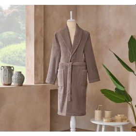 Resim Özdilek Colourist Toprak L Beden Şalyaka Tek Bornoz Kahverengi 