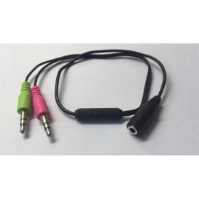 Resim Mykablo Bağlantı Ayarlı 2e/1d Mikrofon-kulaklık Ayırıcı 