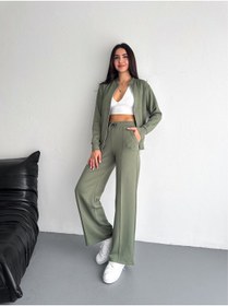 Resim chize KOLEJ YAKA PANTOLUN ÇIMALI YUMUŞAK DOKU MODAL KUMAŞ EŞOFMAN TAKIM 