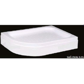 Resim Alika Asimetrik Sağ Sol H15 Panelli Duş Teknesi 90 x 100 