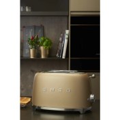 Resim Smeg 50's Style Retro Mat Gold Ekmek Kızartma Makinesi Tsf01chmeu 