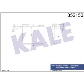 Resim KALE 352150 KALORİFER SPRINTER W901-W905 00- AL PL BRZ 