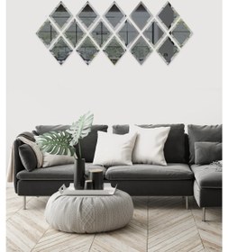 Resim Decorita Ayna - Füme Ayna - 16'lı Takım Baklava Modelli Ayna 