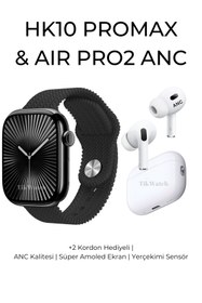 Resim TİKWATCH HK10 Promax Akıllı Saat ve Air Pro2 Anc Aktif Gürültü Engelleme& Şeffaf Mod Özellikli Kulaklık 