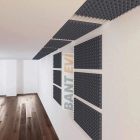 Resim Bant Evi Piramit Sünger 100X100cm Yapışkansız Akustik Ses Yalıtım Süngeri 40 mm 