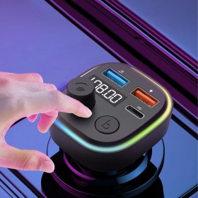 Resim Kai Bluetooth Araç Kiti Araç Fm Transmitter USB Type-C Mp3 Flash Için Uygun Pd 